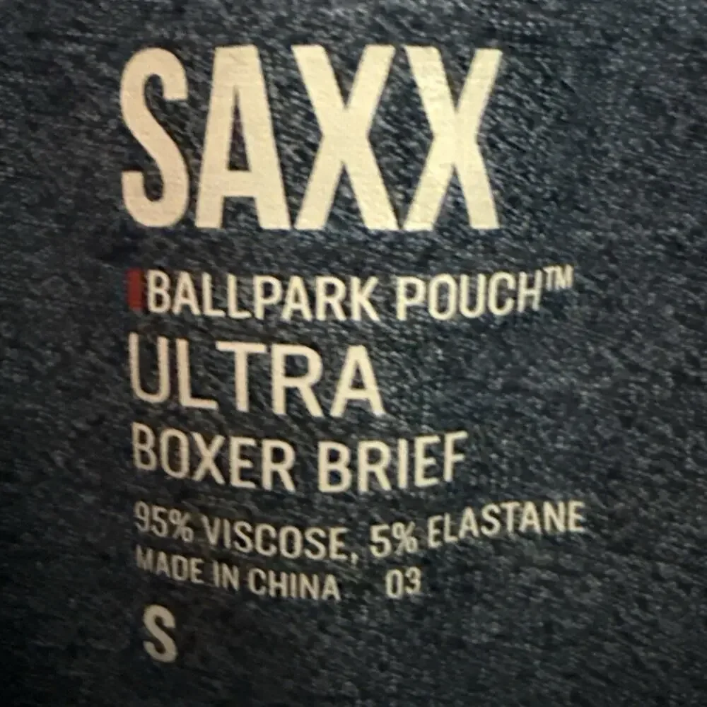 Saxx Ultra Super Soft Boxer Brief Men Small Blue Ballpark Pouch NWT